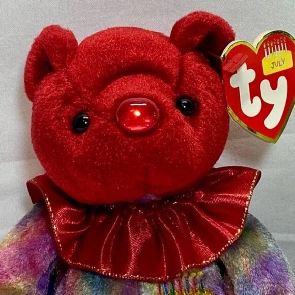 Ty Beanie Babies Birthday Bears July & August 2001 Birthstone Noses Retired EUC - Picture 7 of 16